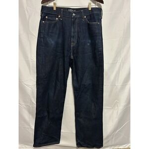 Abercrombie & Fitch Baggy Jeans 34x34 Dark Wash Loose Fit Denim Men